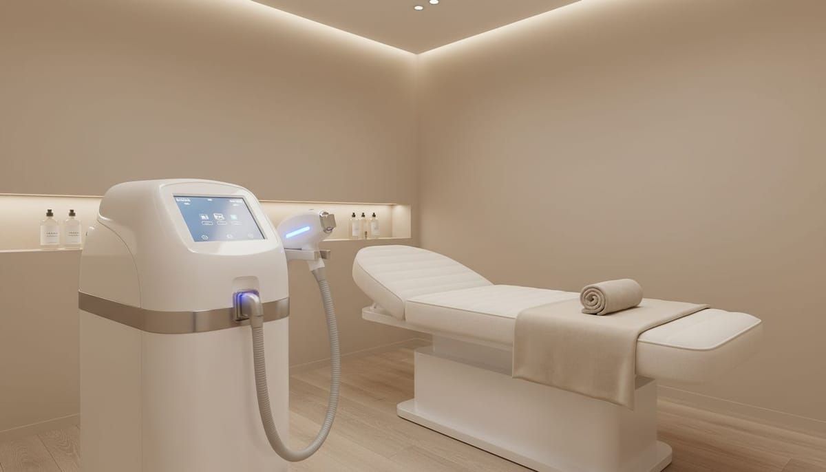 Sala de procedimentos da Margô Estética — equipamentos modernos